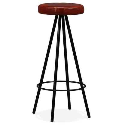 Bancos de bar 4 pcs couro genuíno