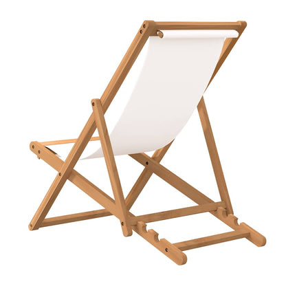 Cadeira de pátio em teca 56x105x96 cm creme