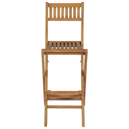 Bancos de bar exterior dobráveis 2 pcs madeira teca maciça