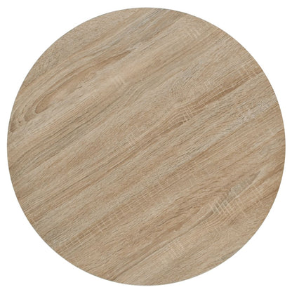 Mesa bistrô MDF e aço redonda 60x75 cm cor de carvalho