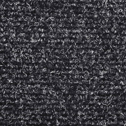 Tapetes de escada autoadesivos 15 peças 56x17x3 cm cinza escuro semicircular