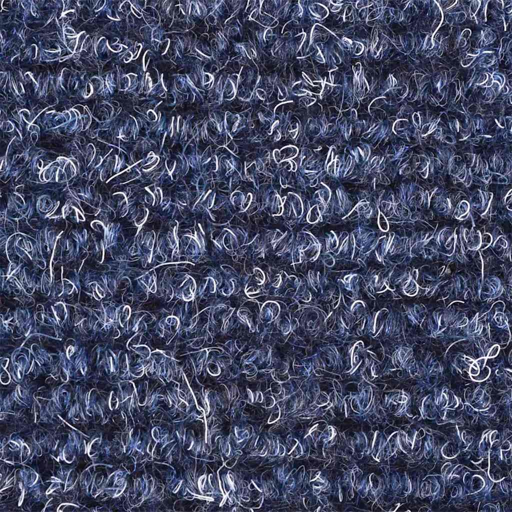 Tapetes de escada autoadesivos 15 peças 56x17x3 cm azul semicircular