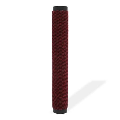 Tapete controlo de pó retangular tufado 80x120 cm vermelho
