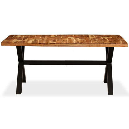 Mesa de jantar madeira maciça de mangueira e acácia 180x90x76cm