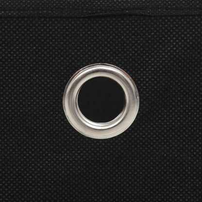 Caixas arrumação 10 pcs não-tecido (TNT) 32x32x32 cm preto