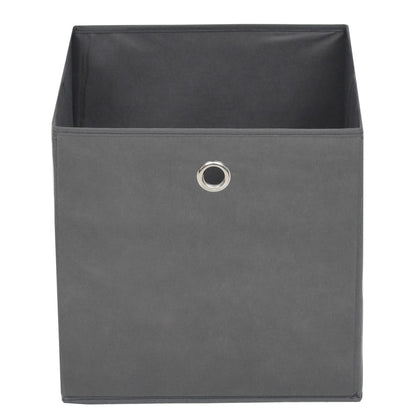 Caixas arrumação 4 pcs não-tecido (TNT) 32x32x32 cm cinzento
