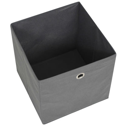 Caixas arrumação 4 pcs não-tecido (TNT) 32x32x32 cm cinzento