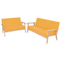 Conjunto de sofás 2 pcs tecido amarelo