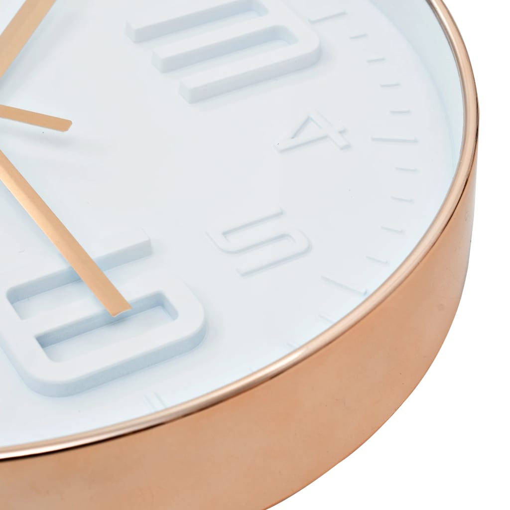 Relógio de parede aspeto cobre 30 cm