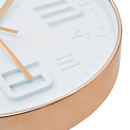 Relógio de parede aspeto cobre 30 cm