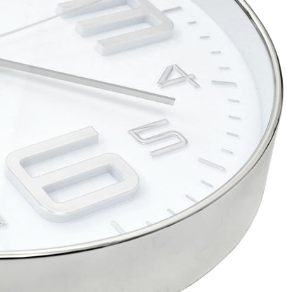 Relógio de parede 30 cm prateado