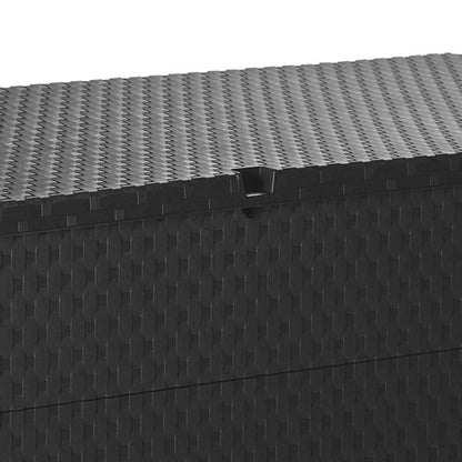 Móvel de arrumação para jardim 120x56x63 cm vime PE antracite