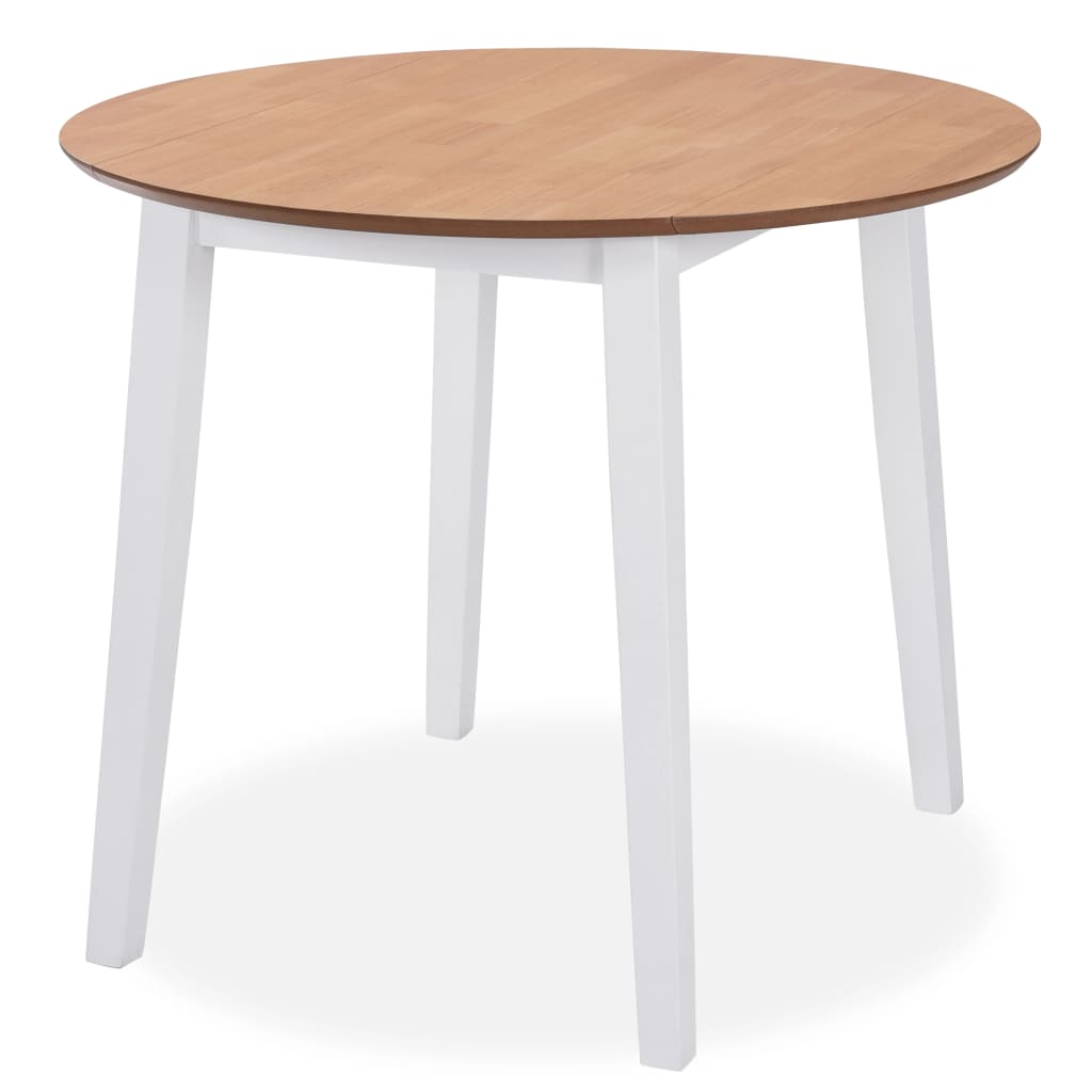 Conjunto de jantar 5 pcs MDF e seringueira branco