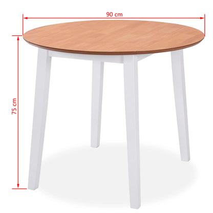Conjunto de jantar 5 pcs MDF e seringueira branco