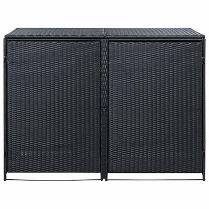 Unidade dupla arrumação caixotes lixo vime preto 148x80x111 cm