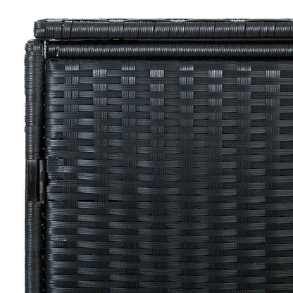 Unidade dupla arrumação caixotes lixo vime preto 148x80x111 cm