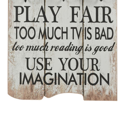 Bengaleiro de parede com 6 ganchos 120x40 cm THANK YOU