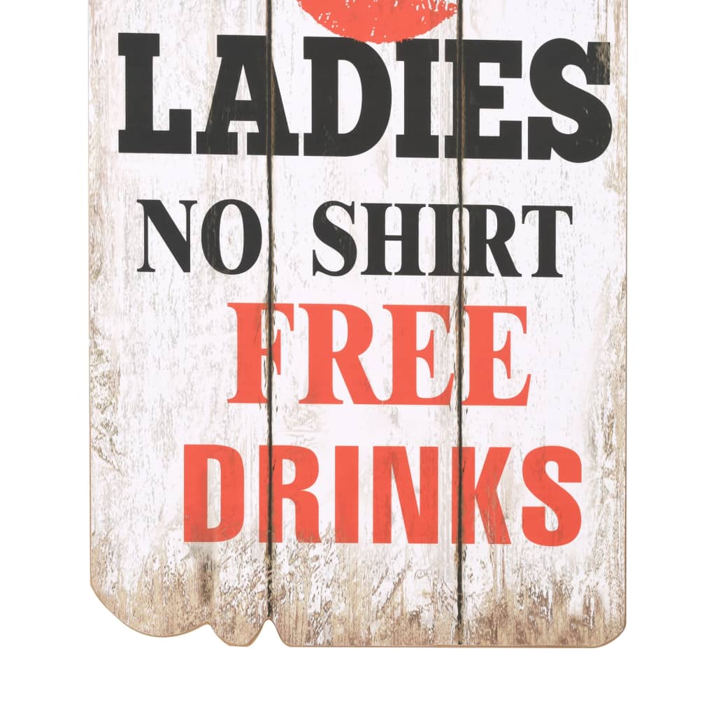 Bengaleiro de parede com 6 ganchos 120x40 cm MEN LADIES