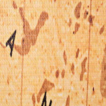 Biombo dobrável mapa mundo 200x170 cm amarelo