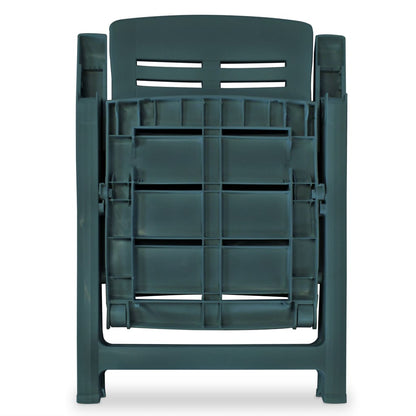 Cadeiras de jardim reclináveis 2 pcs plástico verde
