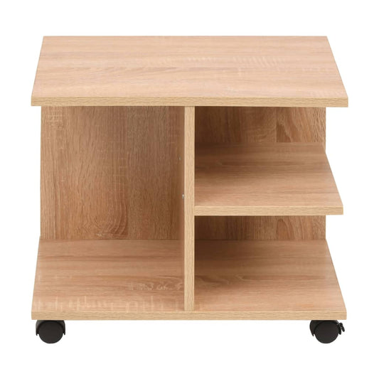 Estante com rodas 50x35x42 cm cor carvalho
