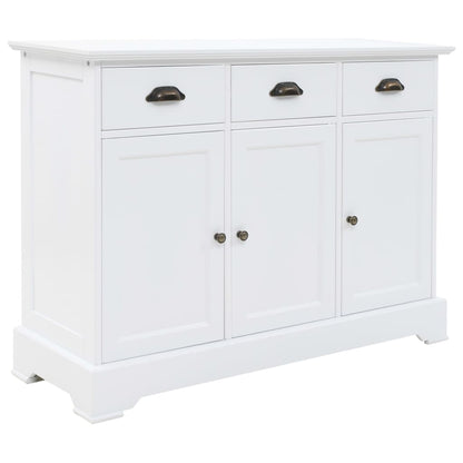 Aparador com 3 portas em MDF e madeira de pinho 105x35x77,5 cm