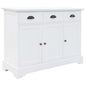 Aparador com 3 portas em MDF e madeira de pinho 105x35x77,5 cm