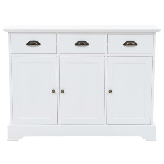 Aparador com 3 portas em MDF e madeira de pinho 105x35x77,5 cm