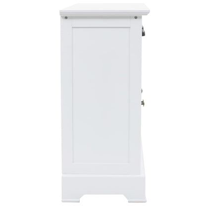 Aparador com 3 portas em MDF e madeira de pinho 105x35x77,5 cm