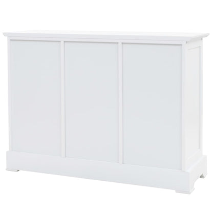 Aparador com 3 portas em MDF e madeira de pinho 105x35x77,5 cm