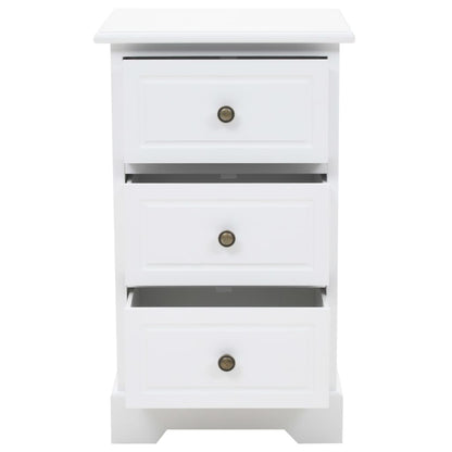 Mesa de cabeceira em MDF e madeira de pinho 35x32x59 cm