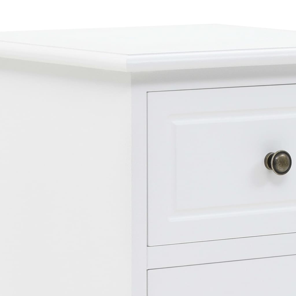 Mesa de cabeceira em MDF e madeira de pinho 35x32x59 cm
