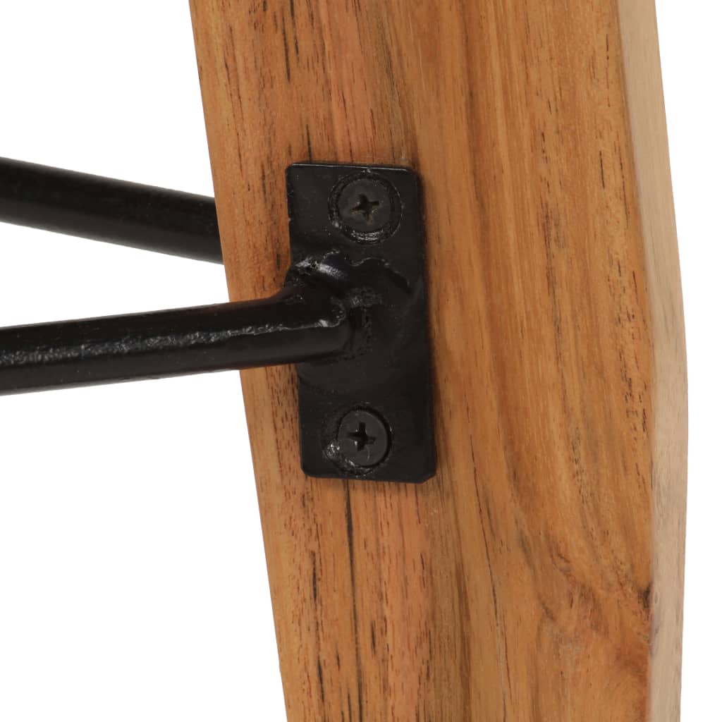 Bancos de bar 2 pcs madeira de acácia maciça