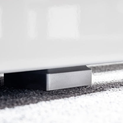 Conj. unidades de parede p/ TV luzes LED  branco brilhante, 5 pcs