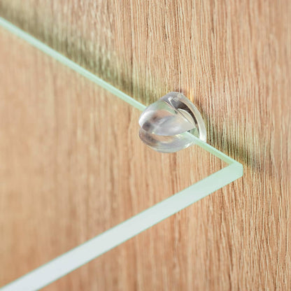 Unidade de parede para TV c/ luzes LED carvalho sonoma e branco