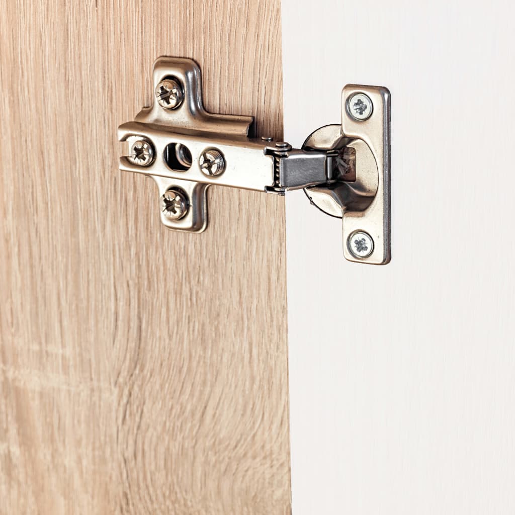 Unidade de parede para TV c/ luzes LED carvalho sonoma e branco