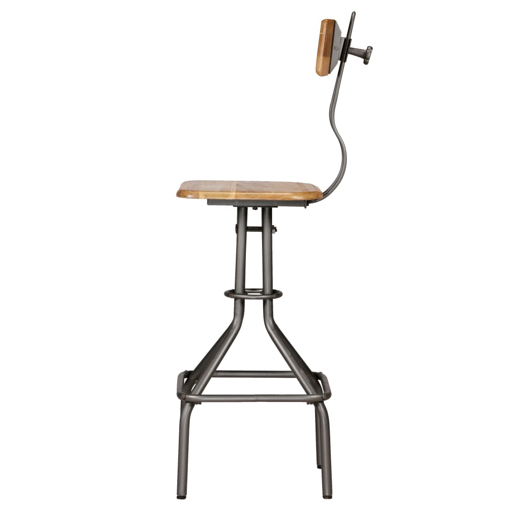 Cadeiras de bar 2 pcs madeira teca recuperada maciça