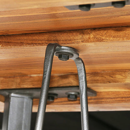 Conjunto de bar 3 pcs teca recuperada maciça