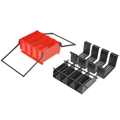 Prensa de briquetes de papel em aço 38x31x18 cm preto/vermelho