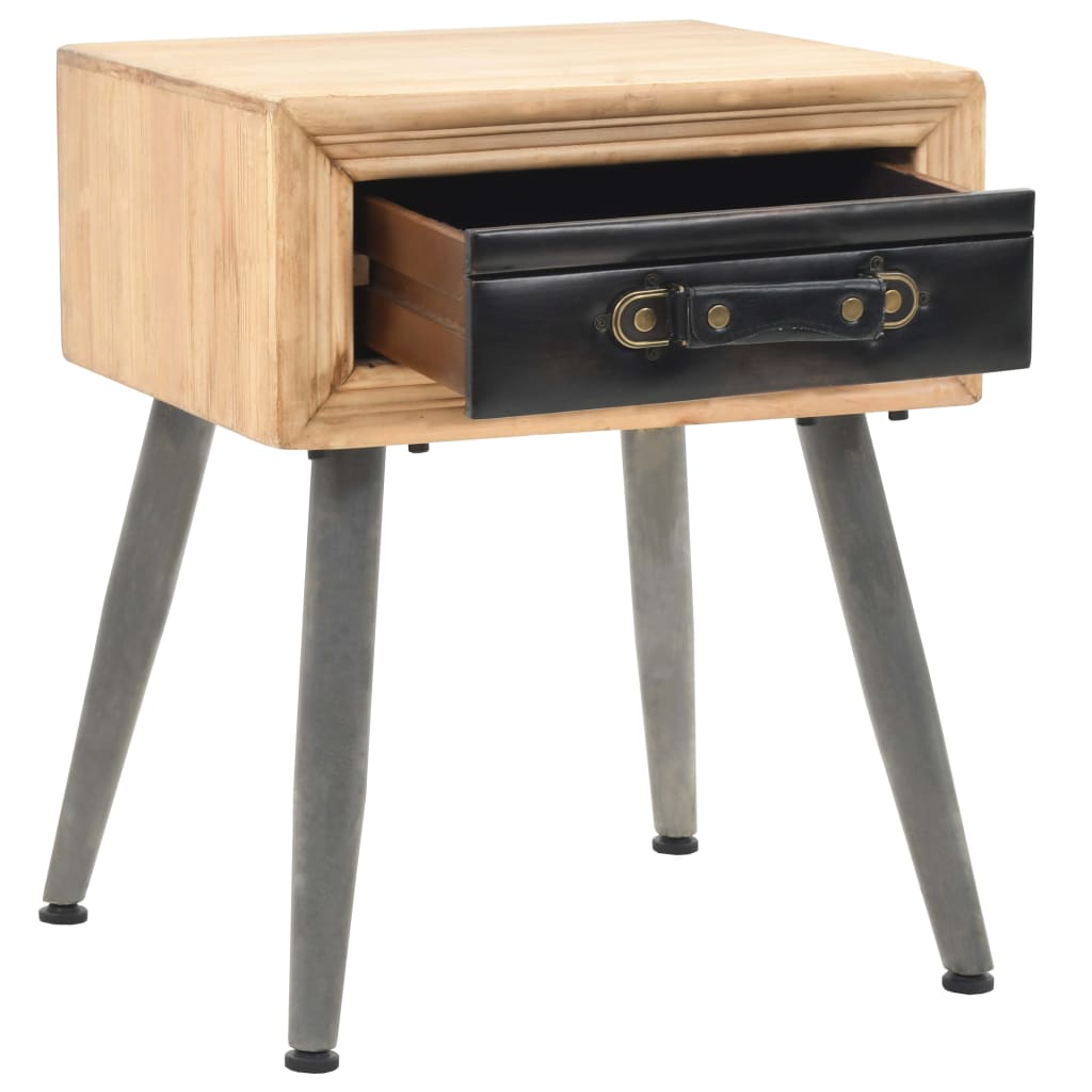 Mesa-de-cabeceira madeira de abeto maciça 43x38x50 cm