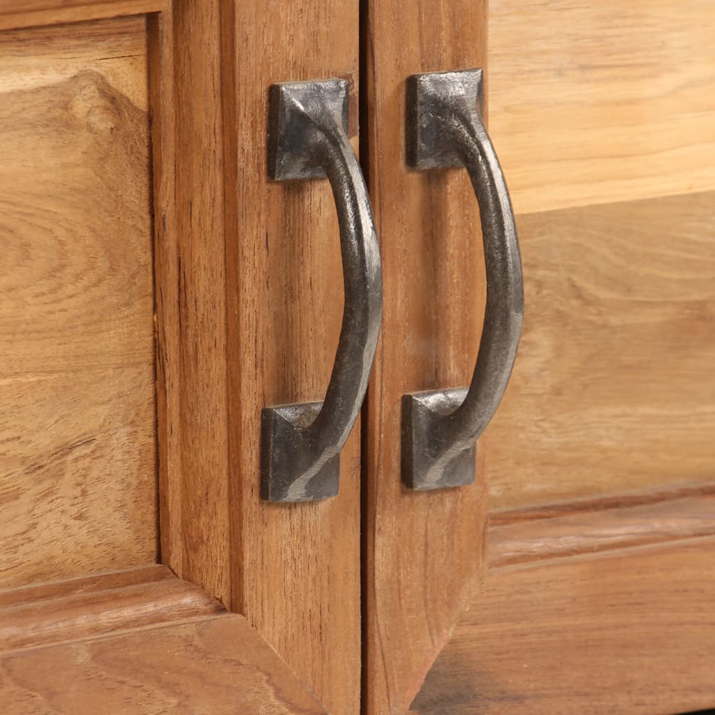 Móvel de TV em teca reciclada e aço