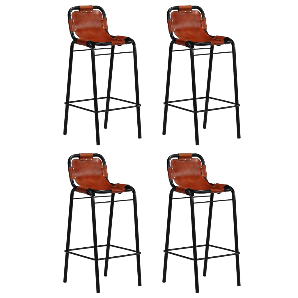 Conjunto de bar 5 pcs madeira recuperada + couro cabra genuíno