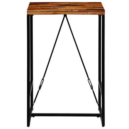 Mesa de bar em madeira recuperada maciça 70x70x106 cm