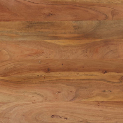Mesa de jantar madeira de acácia maciça e aço 120x60x76 cm