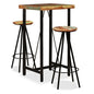 Conjunto de bar 3 pcs madeira recuperada maciça