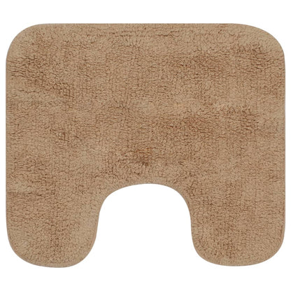 Conjunto tapetes de casa de banho 3 pcs tecido bege