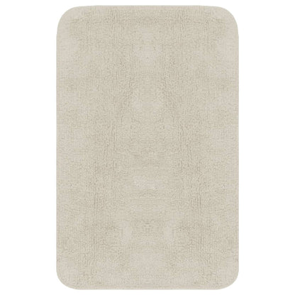 Conjunto tapetes de casa de banho 3 pcs tecido branco
