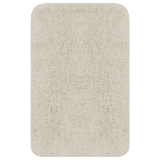 Conjunto tapetes de casa de banho 3 pcs tecido branco