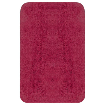 Conjunto tapetes de casa de banho 3 pcs tecido fúcsia