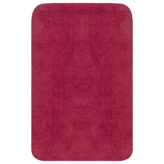 Conjunto tapetes de casa de banho 3 pcs tecido fúcsia